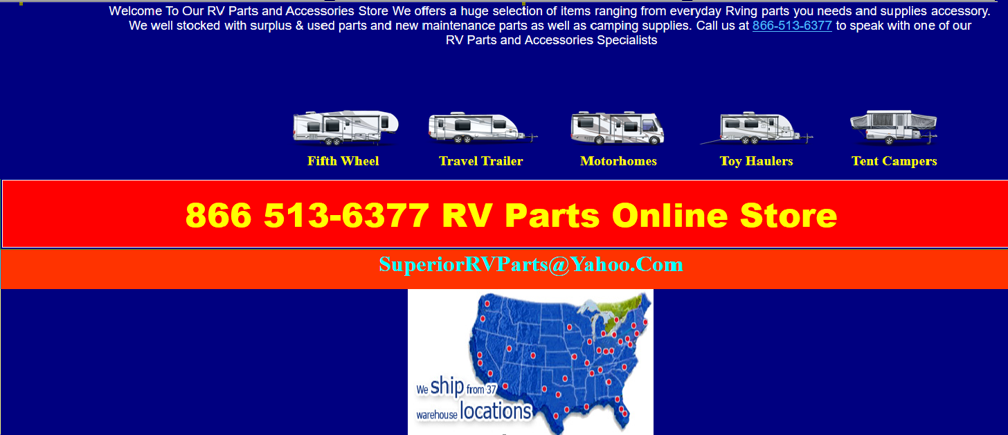 travel trailer used parts near me